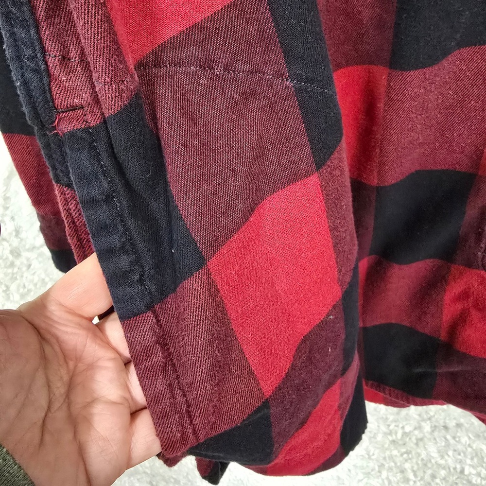 Carhartt Rugged Flex Flannel Shirt Womens 1X Red‎ Black Buffalo Plaid Workwear - Picture 3 of 12